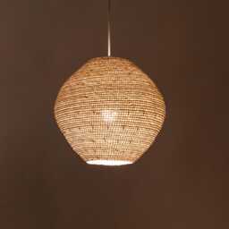 Kanava Handmade Pendant Light Crochet Hanging Lamp For Japandi Living Room, Nordic Home Lampshade - thumbnail 3