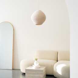 Kanava Handmade Pendant Light Crochet Hanging Lamp For Japandi Living Room, Nordic Home Lampshade - thumbnail 2