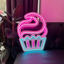 Cupcake Neon - Wall Art Sign Cake Shop Light Candy Decoration - thumbnail 3