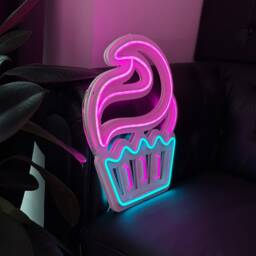 Cupcake Neon - Wall Art Sign Cake Shop Light Candy Decoration - thumbnail 2