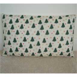 "Christmas Pillow Cover Oblong Bolster Sham 12X20 Throw Holidays Xmas Trees Cushion Case 20""X12"