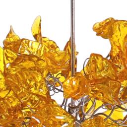 Lighting - Triple Pendant Light With Yellow Flowers & Leaves For Kitchen Island, Dining Room - thumbnail 3