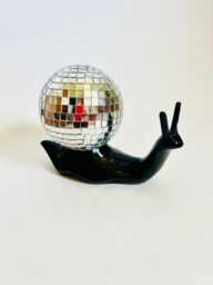 Jumbo Disco Snail/Funky Art/Quirky/Dopamine Decor/Pop Art/Kitschy Decor/Funny Decor/Food Decor/Fake Food/Weird Art/Maximalist Decor - thumbnail 1
