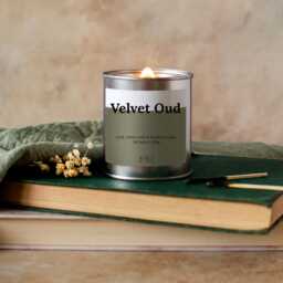 Velvet Oud Wood Wick Candle, & Rose Candles - thumbnail 2