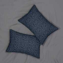 Lumbar Pillow, Leopard Print, Tonal Navy Blue, Safari Jungle Decor, Animal Modern Bold, Boho Accent Cushion, Cheetah Print 20x14 - thumbnail 4