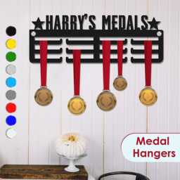 Personalized Acrylic Medal Hanger, Kids Sports Gift - thumbnail 2