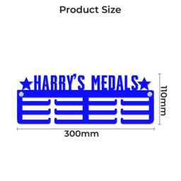 Personalised Medal Hanger Holder Any Name Display 3mm Thick Acrylic, Bedroom Wall Hanging, Display, Art - thumbnail 3
