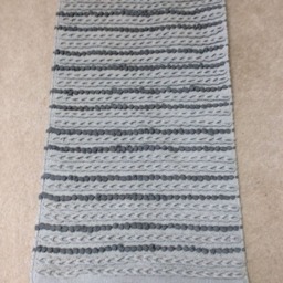 Beautiful Rag Rug/Chindi Floor J Scandinavian Area Rug, Boho Chic Hippie Rugs Multi Color Scrap Cotton Puff Desighn /Grays - thumbnail 2