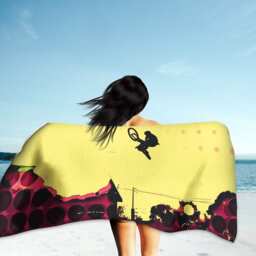 Mountain Bike Beach Towel Cycling Art, Mtb Gift - thumbnail 2