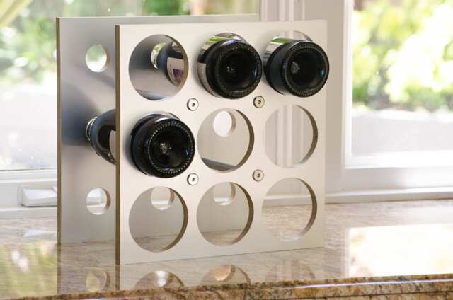 Modern/Contemporary Square Tabletop Wine Rack/Wine Storage - image 1