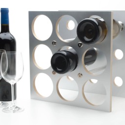 Modern/Contemporary Square Tabletop Wine Rack/Wine Storage - thumbnail 2