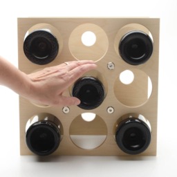 Modern/Contemporary Square Tabletop Wine Rack/Wine Storage - thumbnail 3