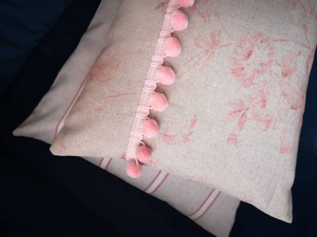 French Country Faded Roses Cushion Cover. Rustic Decor - image 1