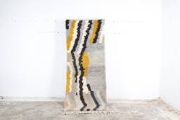 Abstract Berber Runner Rug Colorful Moroccan Wool Hallway Rug - thumbnail 1