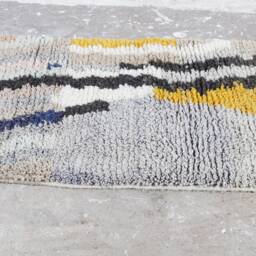 Abstract Berber Runner Rug Colorful Moroccan Wool Hallway Rug - thumbnail 4