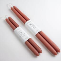 Beeswax Taper Candles Candles, Terra Cotta Red Spring Decor, Easter Table Natural Handmade in Usa - thumbnail 2
