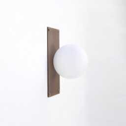 Wall Sconce/Flush Mount Ceiling Light, Mid Century Sconce/Ceiling Light With White Glass Shade, No. Ppq4 No.0107 - thumbnail 2