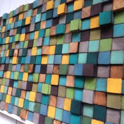 Wood Wall Art - Headbord Installation - thumbnail 4