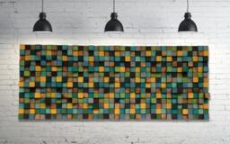 Wood Wall Art - Headbord Installation - thumbnail 1