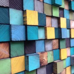 Wood Wall Art - Headbord Installation - thumbnail 2