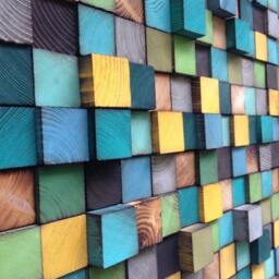 Wood Wall Art - Headbord Installation - thumbnail 3