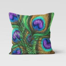 Toucan Pillow Cover, Peacock Feather Cushion Case, Wild Life Living Room Decoration, Jungle Home Decor, Botanical Bedroom Throw Top - thumbnail 4