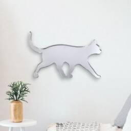 Personalized Cat Acrylic Mirror Wall Art Engraved Pet Silhouette - thumbnail 2