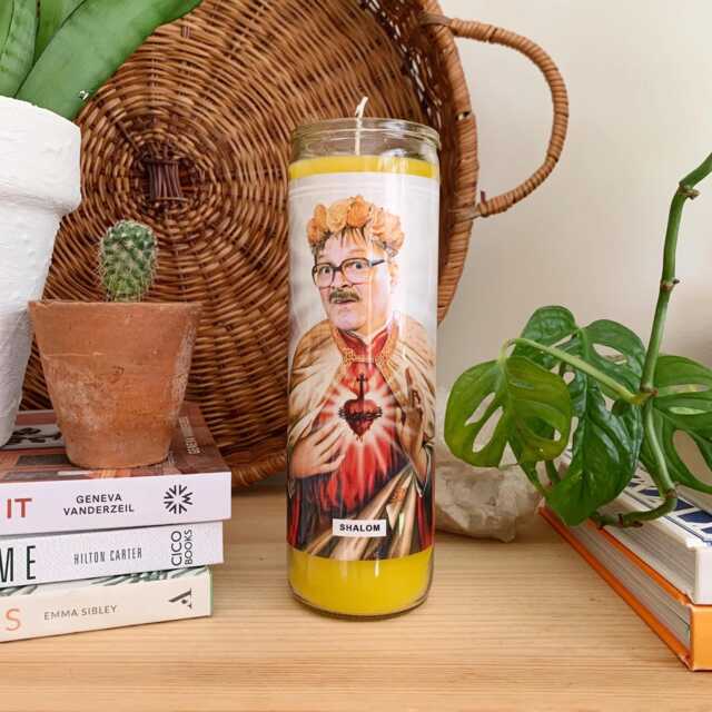 Saint Jim Bell Prayer Candle Mark Heap, Scented Soy Wax, 120Hr Burn - image 1