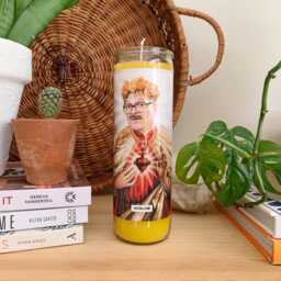 Saint Jim Bell Prayer Candle Mark Heap, Scented Soy Wax, 120Hr Burn
