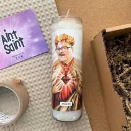 Saint Jim Bell Prayer Candle Mark Heap, Scented Soy Wax, 120Hr Burn - thumbnail 3
