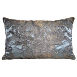 Silk Brocade Throw Pillow Cushion Cover Rubelli Fabric Fuchsia Barbarigo Pattern - Handmade in Italy - thumbnail 4