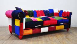 Chesterfield Patchwork Sofa - Rainbow