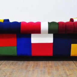 Chesterfield Patchwork Sofa - Rainbow - thumbnail 4