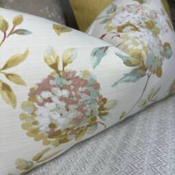 "Floral Lumbar Pillow Cover, Scatter Cushion Cover For Sofa Or Bed, Decorative Throw - Cotton Designer Fabric, 12"" X 20" - thumbnail 2