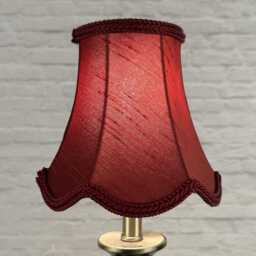 Ruby Scalloped Chandelier Lampshade, Faux Silk Candle Clip Shade - thumbnail 2