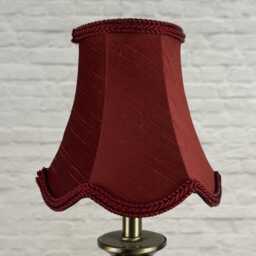 Ruby Scalloped Chandelier Lampshade, Faux Silk Candle Clip Shade