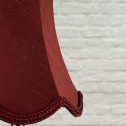 Ruby Scalloped Chandelier Lampshade, Faux Silk Candle Clip Shade - thumbnail 3
