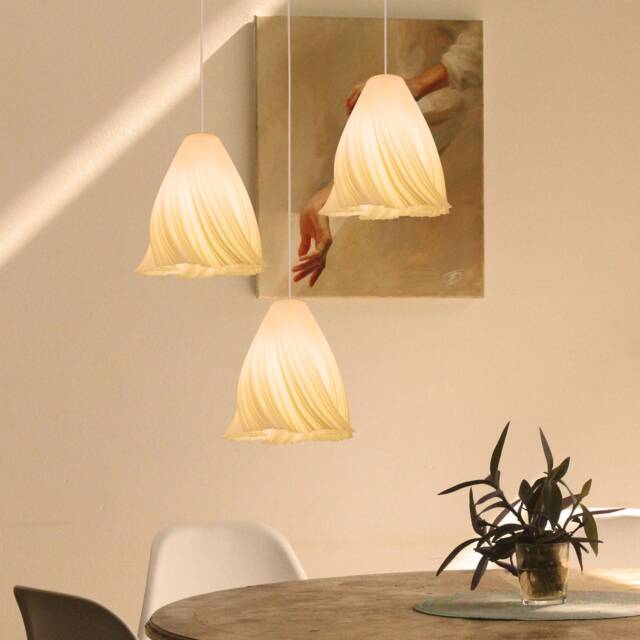 3D Printed Hanging Pendant Lamp, Kitchen Dining Table Decorative Woman Day Gift, Mid Century Lightning - image 1