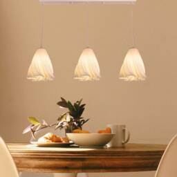 3D Printed Hanging Pendant Lamp, Kitchen Dining Table Decorative Woman Day Gift, Mid Century Lightning - thumbnail 3