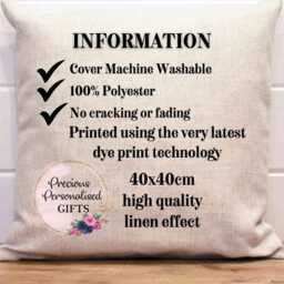 Valentines Gift, Personalised Penguin Couple Cushion, Gift, Wedding Anniversary Gift. Wife, Husband, Girlfriend, Boyfriend - thumbnail 3