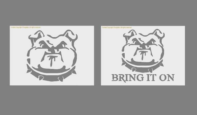 Bulldog Mylar Stencil Furniture, Wall, & Craft Template - image 1