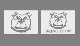 Bulldog Mylar Stencil Furniture, Wall, & Craft Template - thumbnail 1