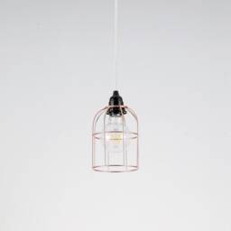 Industrial Modern Pendant Light With Shade Ready Socket & Silver Fabric Cord - Hardwire Fixture For Creative Diy Dining & Kitchen Lighting - thumbnail 4