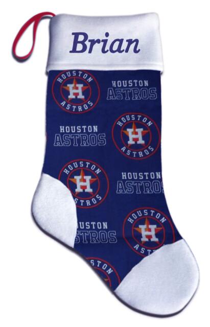 Personalized Mlb Houston Astros Baseball Christmas Stocking Embroidered