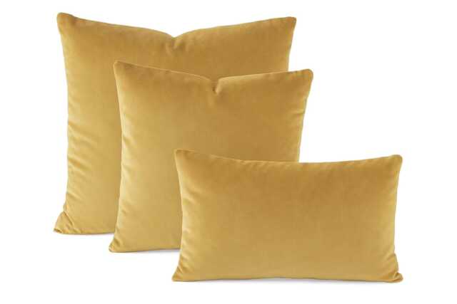 Mustard Yellow Gold Velvet Cushion Cover - Size Choice, Matt Square & Lumbar Pillows - image 1