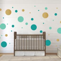 Multi-Size Polka Dot Wall Decals - Custom Vinyl Nursery Decor - thumbnail 1