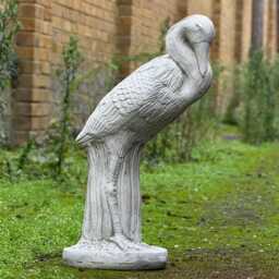 Elegant Heron Sculpture Stone Garden Bird Statue Outdoor Crane Ornament Realistic Yard Art For Nature Lovers Lawn Decoration Lover Gift - thumbnail 3