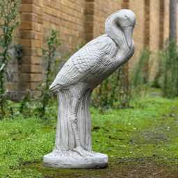 Elegant Heron Sculpture Stone Garden Bird Statue Outdoor Crane Ornament Realistic Yard Art For Nature Lovers Lawn Decoration Lover Gift - thumbnail 4