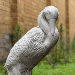 Elegant Heron Sculpture Stone Garden Bird Statue Outdoor Crane Ornament Realistic Yard Art For Nature Lovers Lawn Decoration Lover Gift - thumbnail 2