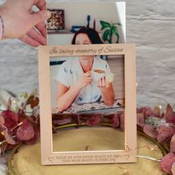 Personalised Condolence Memorial Photo Light Up Led Wooden Picture Frame - thumbnail 2